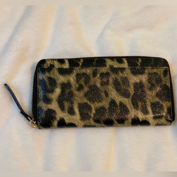 *RETIRED* KATE SPADE Leopard Print Cedar Street Vinyl Tote 4 Piece Set - Picture 9 of 16